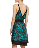 Printed V-Neck Belted Sundress