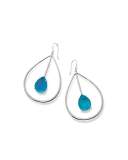 925 Wonderland Large Pear Drop Earrings, Bright Blue