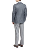 Check Two-Button Sport Coat, Green