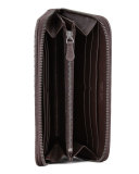 Continental Zip-Around Wallet, Dark Brown 