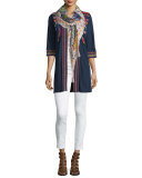 Eeren Embroidered Duster Cardigan 