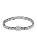 Small Chain Bracelet with Diamond Pave Clasp