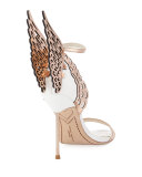 Evangeline Angel Wing Sandal, Rose Gold/White