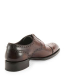 Edward Med-Cap Wing-Tip Brogue, Brown