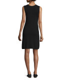 Sleeveless Ribbed Shift Dress