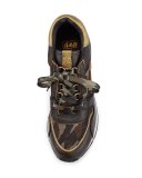 Dean Camouflage-Print Wedge Sneaker, Army/Desert/Black