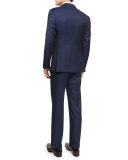 G-Line Textured Tonal-Striped Wool Suit, Navy