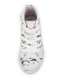 Anthony Marbled High-Top Sneaker, White, Toddler/Youth