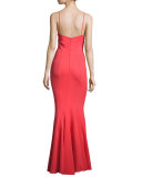 Sandy Sleeveless Ponte Bodycon Dress, Coral