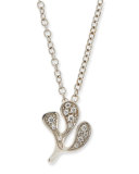 Sea Leaf Small 18k White Gold & Diamond Pendant Necklace