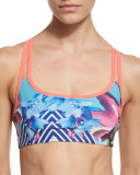 Circle Printed Sports Bra Top