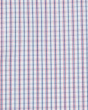 Micro-Check Barrel-Cuff Dress Shirt, Red/Blue