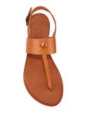 Bastia Leather Thong Sandal, Natural
