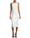 Darla Sleeveless Midi Sheath Dress, Ivory