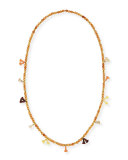 Isa Beaded Tassel Necklace, 42"