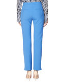 Victoria Flat-Front Skinny Pants, Blue