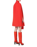 Ribbed Cashmere Knit Cape