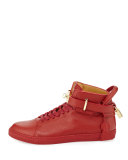 100mm High-Top Sneaker, Red