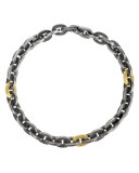 Sterling Silver Link Bracelet with 18K Accents