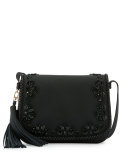 anderson way lietta leather crossbody bag, black