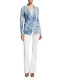 Janice Flare-Leg Jeans, White 