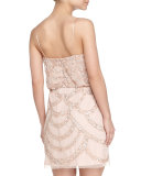 Beaded Cocktail Dress, Champagne