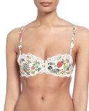 Aria Printed Demi-Cup Bra