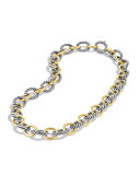 Oval Large Link Necklace with Gold