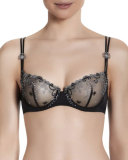 Delice Embroidered Demi Bra, Moonlight