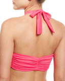 Bocas Cross-Halter Swim Top, Watermelon