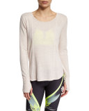 Lotus Strappy-Back Long-Sleeve  Fleece Top