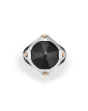 Men's Sterling Silver & Bronze Anvil Signet Ring with Hematine