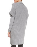 Cashmere Ribbed Gilet, Flannel