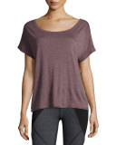 Serenity Cutaway-Back Tee, Light Brown