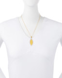 Hoopla 24k Gold & Diamond Marquise Pendant Necklace