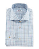 Check Woven Dress Shirt, Blue