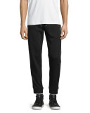 Contrast-Trim Drawstring Sweatpants