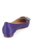 Hangisi Crystal-Buckle Satin 105mm Pump