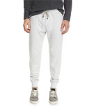 Drawstring Knit Spa Sweatpants, Fog
