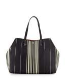 Kerrington Striped Square Tote Bag, Cutout T Print