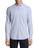 Solid End-on-End Woven Shirt, Gray