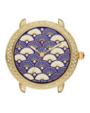 Serein Diamond Fan Watch Head, Blue/Gold