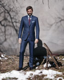 Multi-Stripe Super 150s Wool Two-Piece Suit, Navy