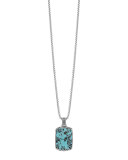 Large Turquoise Dog Tag Pendant