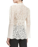Cynthia Floral-Lace Babydoll Top