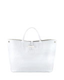 Roseau Croco Medium Tote Bag