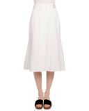 High-Waist Trumpet Skirt, Off White