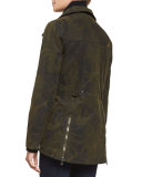 Glade Funnel-Neck Camo Jacket, Army Green