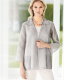 Occasion Organza Easy Shirt, Platinum, Plus Size