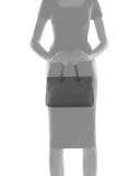 Intrecciato Medium Accordion Tote Bag, Light Gray